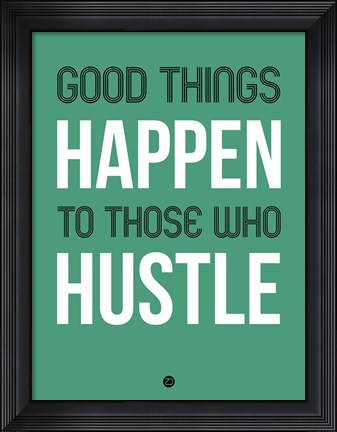 Framed Good Thing Happen Green Print