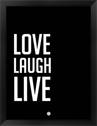 Framed Love Laugh Live Black Print