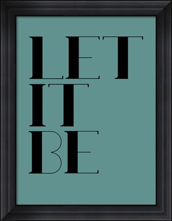 Framed Let It Be  Blue Print