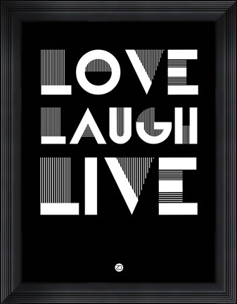 Framed Love Laugh Live 2 Print