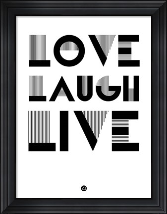 Framed Love Laugh Live 3 Print