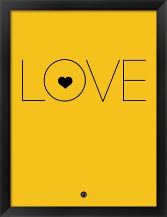 Framed Love Yellow Print