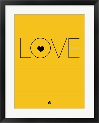 Framed Love Yellow Print