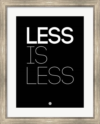 Framed Less Is Less Black Print