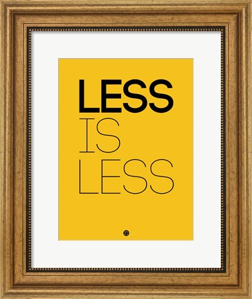 Framed Less Is Less Yellow Print