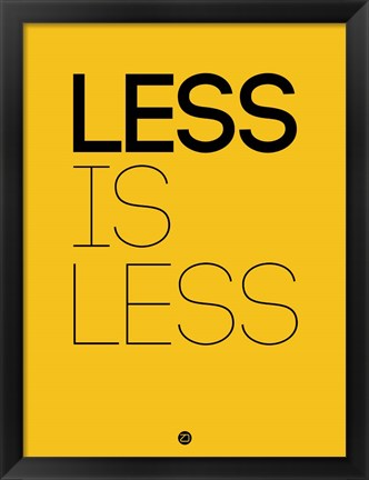 Framed Less Is Less Yellow Print