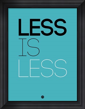 Framed Less Is Less Blue Print