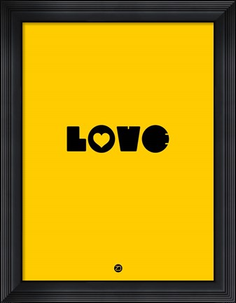 Framed LOVE Yellow Print