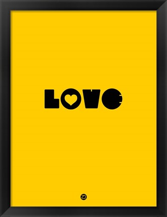 Framed LOVE Yellow Print