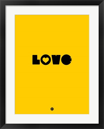 Framed LOVE Yellow Print