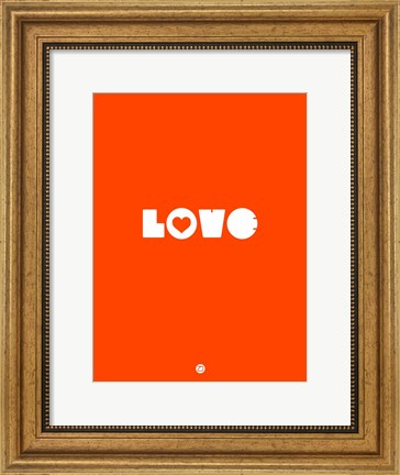 Framed LOVE Orange Print