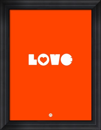 Framed LOVE Orange Print