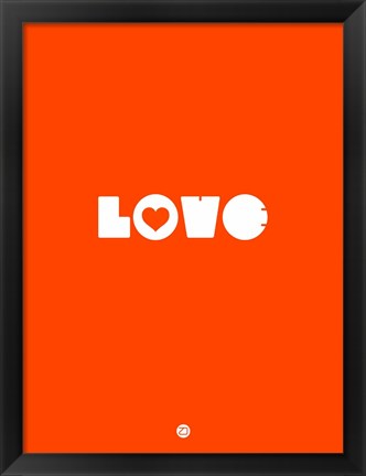 Framed LOVE Orange Print