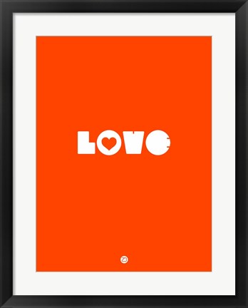 Framed LOVE Orange Print