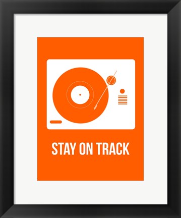 Framed Stay On Track Orange Print
