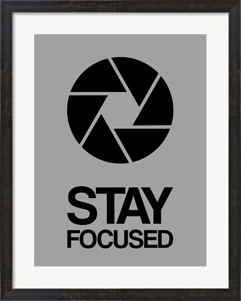 Framed Stay Focused Circle 3 Print