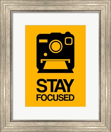 Framed Stay Focused Polaroid Camera 2 Print