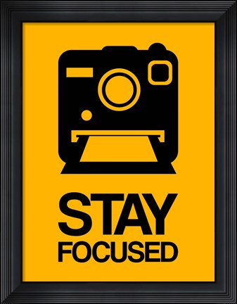 Framed Stay Focused Polaroid Camera 2 Print