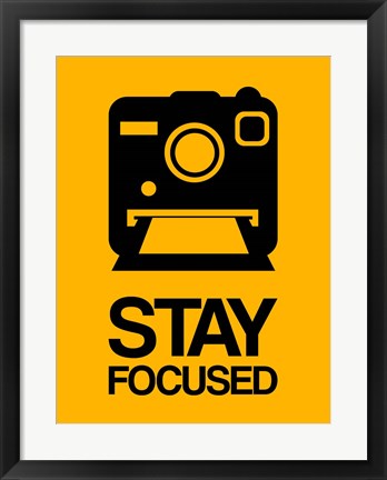 Framed Stay Focused Polaroid Camera 2 Print