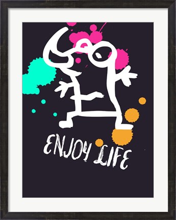 Framed Enjoy Life 2 Print