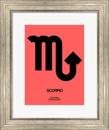 Framed Scorpio Zodiac Sign Black Print