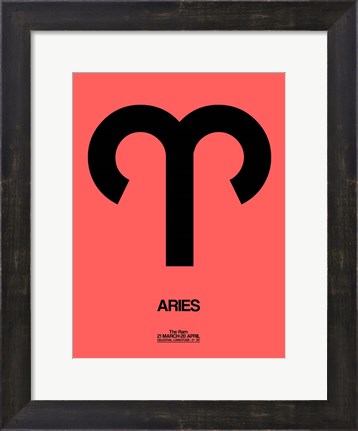 Framed Aries Zodiac Sign Black Print