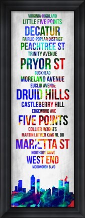 Framed Streets of Atlanta 1 Print