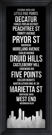 Framed Streets of Atlanta 2 Print