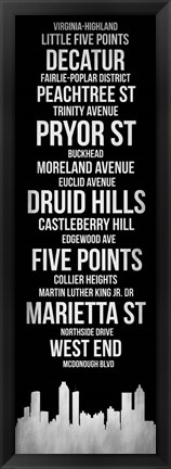 Framed Streets of Atlanta 2 Print