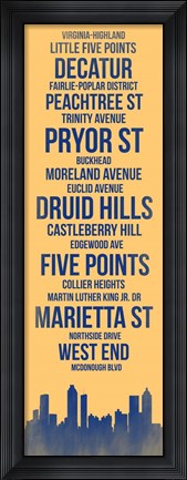 Framed Streets of Atlanta 3 Print