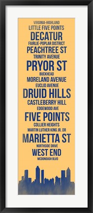 Framed Streets of Atlanta 3 Print