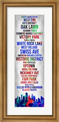 Framed Streets of Dallas 1 Print