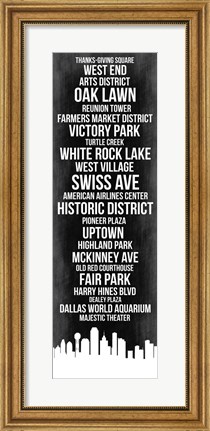 Framed Streets of Dallas 2 Print