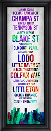 Framed Streets of Denver 1 Print