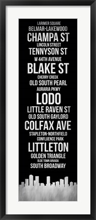 Framed Streets of Denver 2 Print