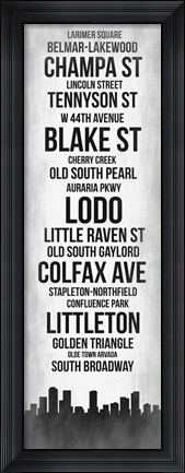 Framed Streets of Denver 4 Print