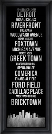 Framed Streets of Detroit 2 Print