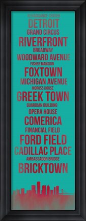 Framed Streets of Detroit 3 Print