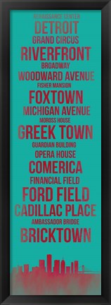 Framed Streets of Detroit 3 Print