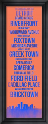 Framed Streets of Detroit 4 Print
