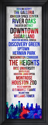 Framed Streets of Houston 1 Print
