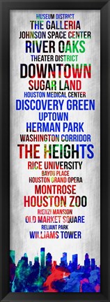 Framed Streets of Houston 1 Print