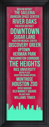 Framed Streets of Houston 1 Print