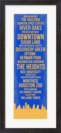 Framed Streets of Houston 1 Print