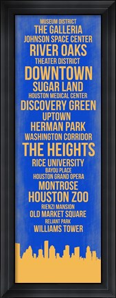 Framed Streets of Houston 1 Print