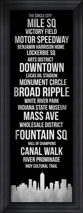 Framed Streets of Indianapolis 2 Print