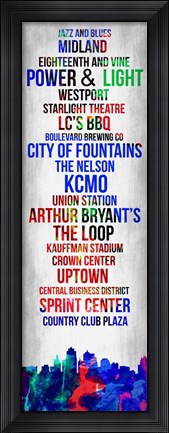 Framed Streets of Kansas 1 Print