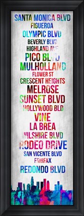 Framed Streets of Los Angeles 1 Print