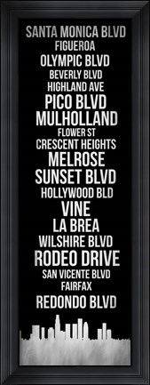 Framed Streets of Los Angeles 2 Print