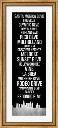 Framed Streets of Los Angeles 2 Print